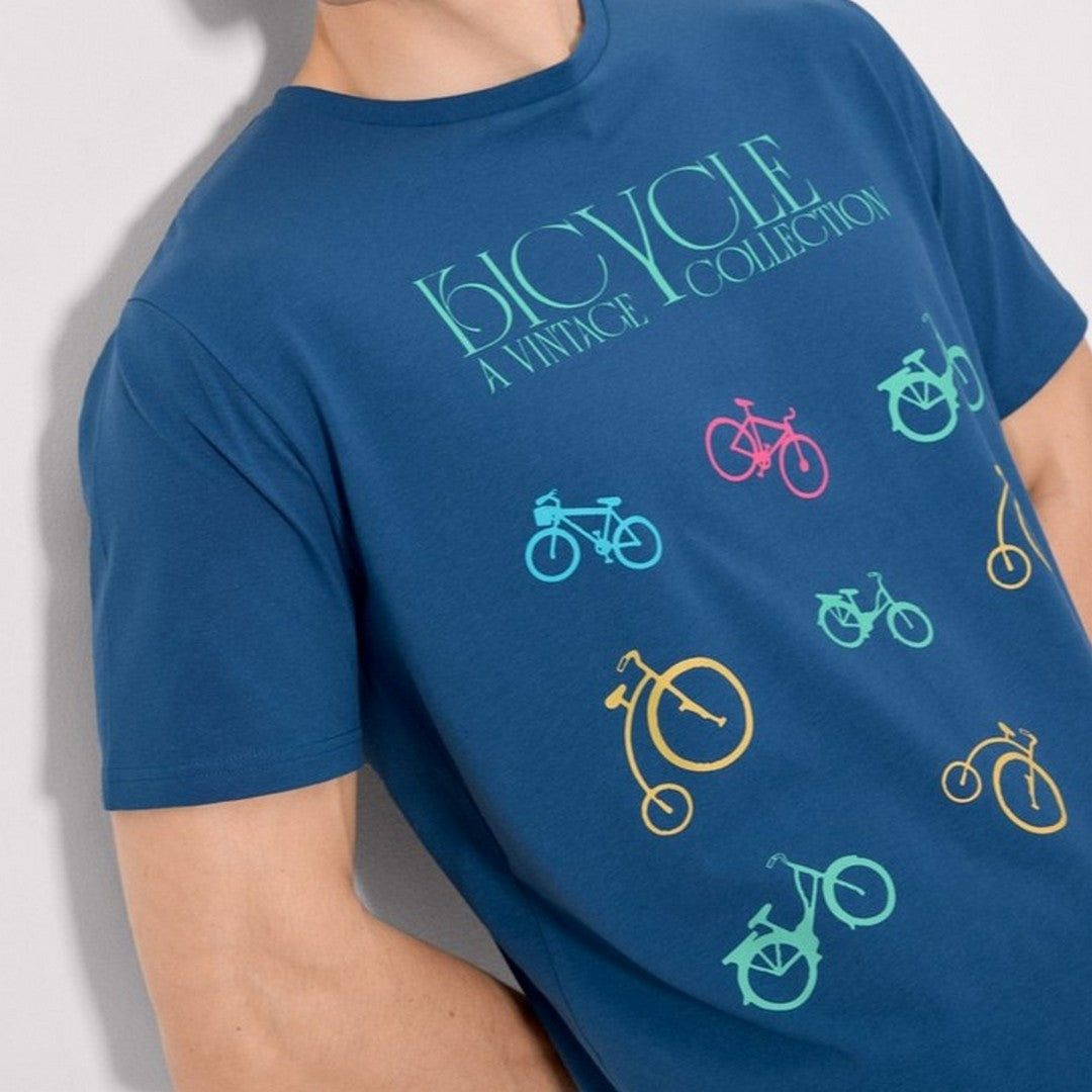 Ysabel Mora Beachwear Uomo T-Shirt Stampata - 90532 ATLANTIC BLUE
