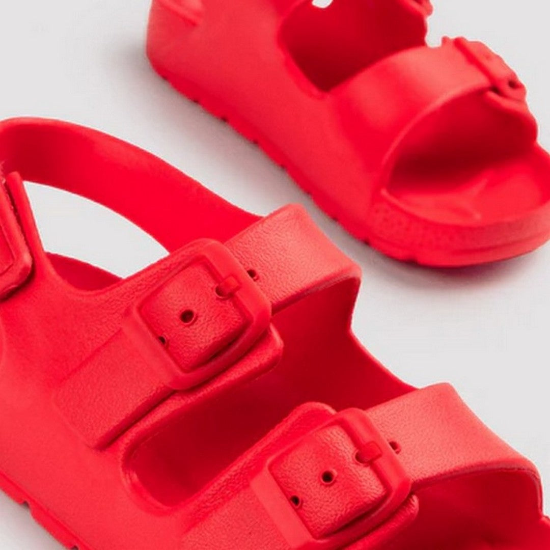 Ysabel Mora Beachwear Unisex Sandali Mare Velcro Gommate - 95546 RED