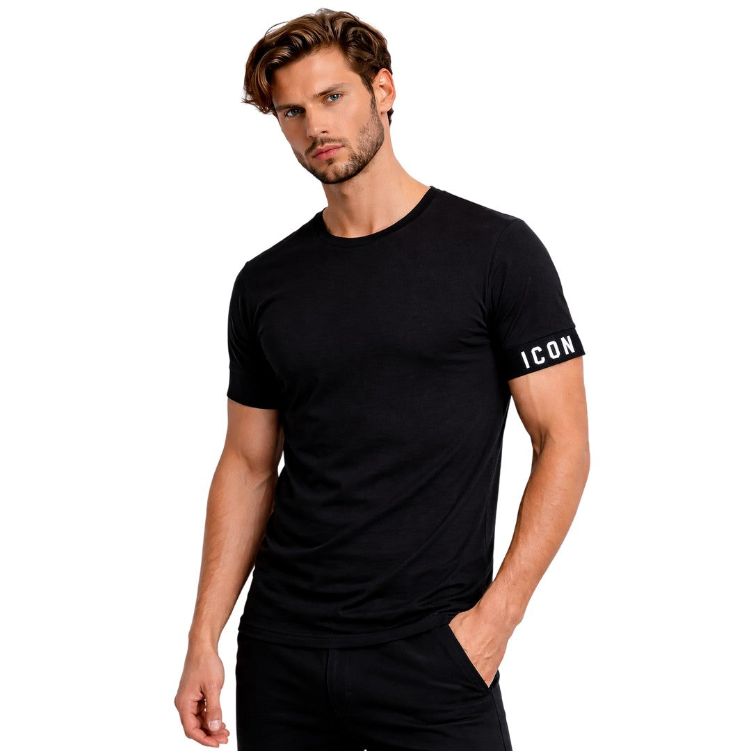 Icon Underwear T-shirt Uomo Cotone Elastico e Fascia Logata