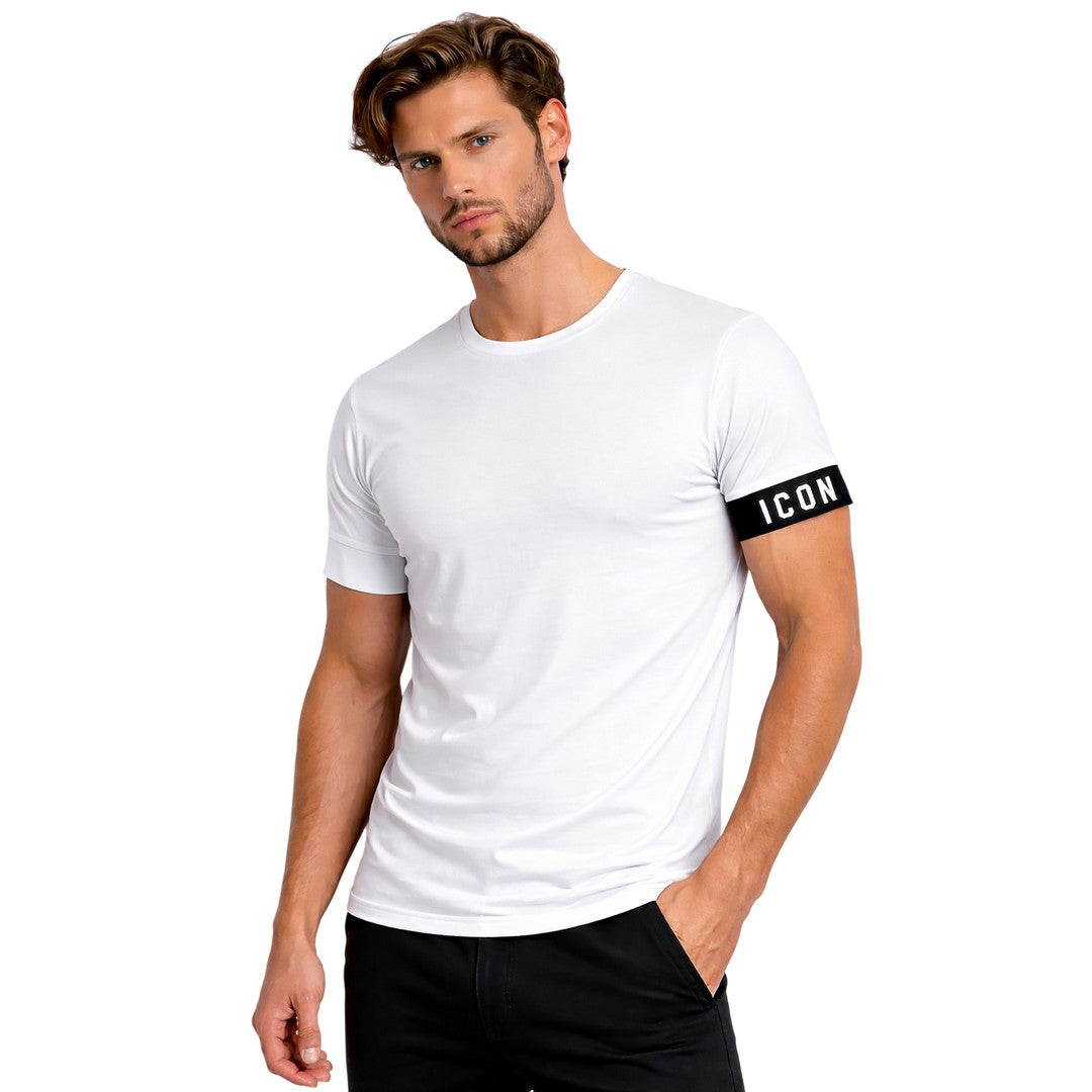 Icon Underwear T-shirt Uomo Cotone Elastico e Fascia Logata