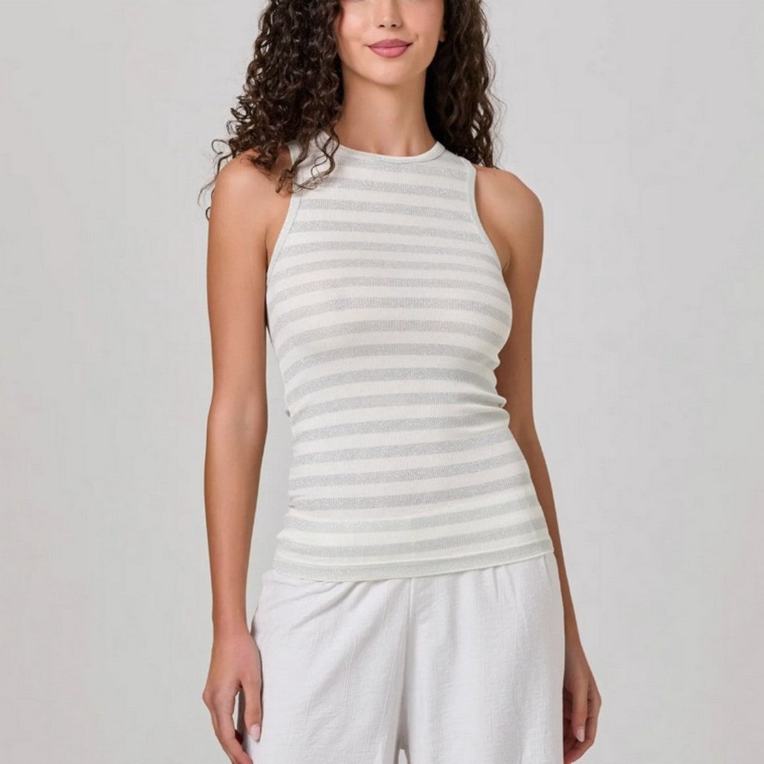 Jadea Donna Canotta a Costine a Righe 4933