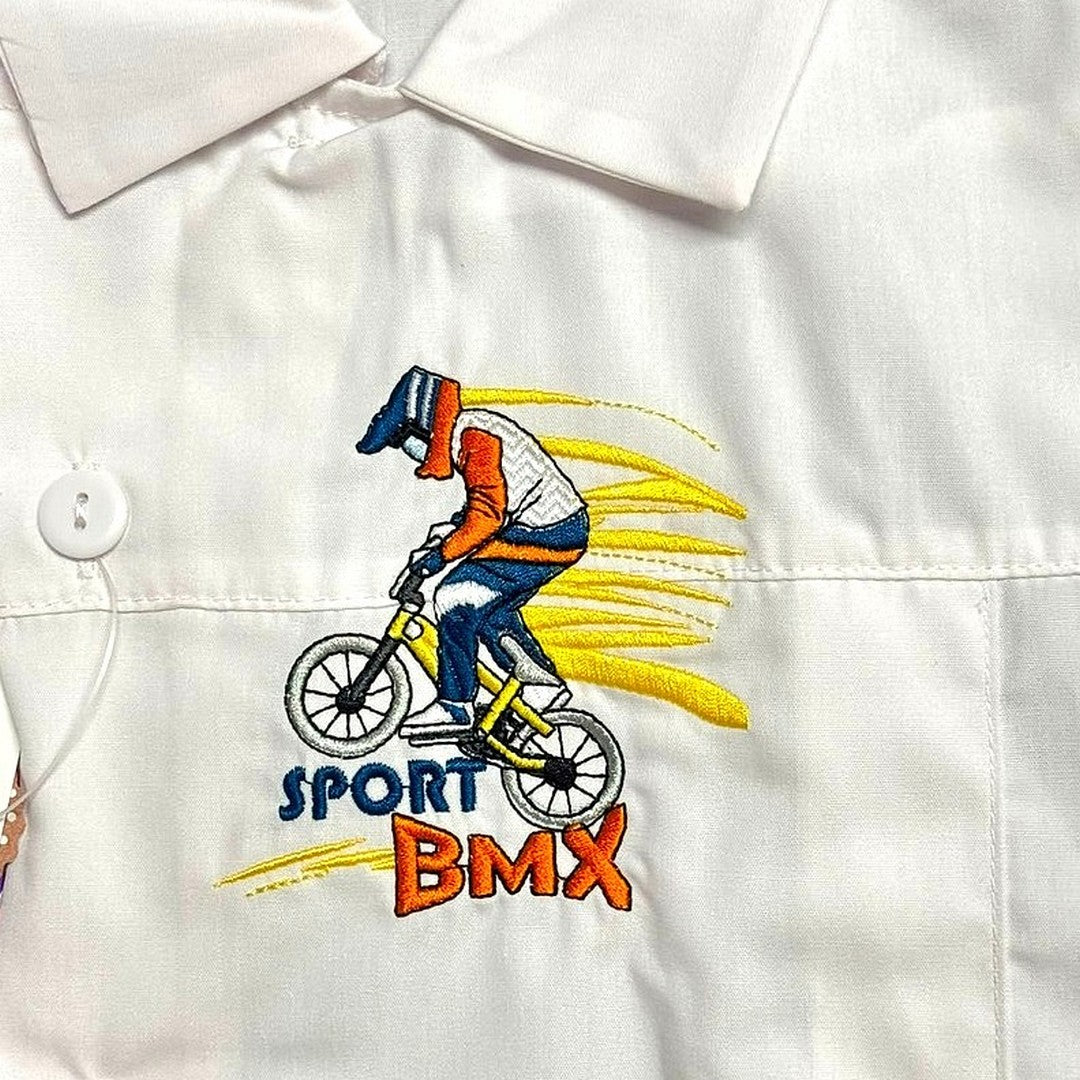 Ambrosino Grembiule Scuola Bambino Bianco con Bottoni