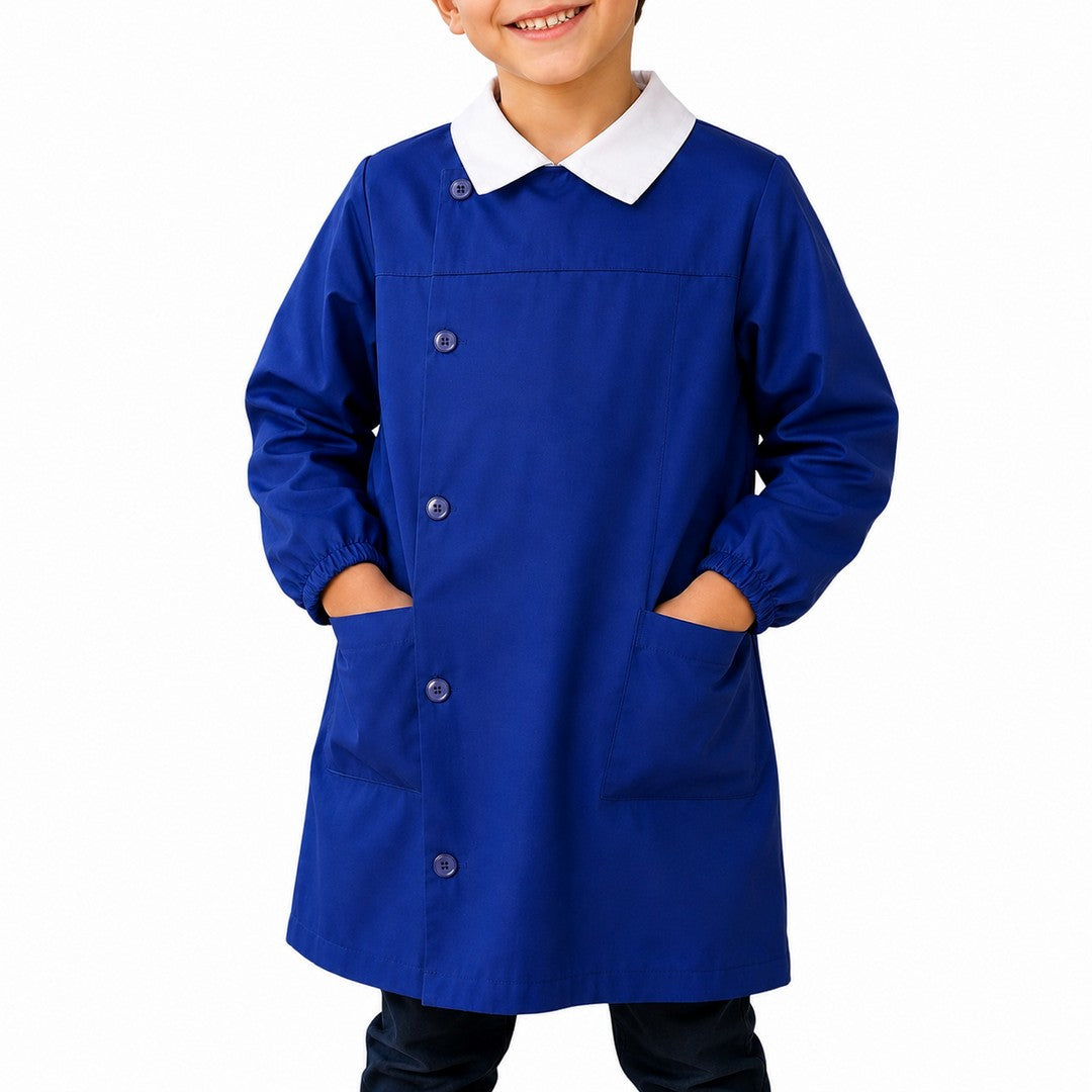 Ambrosino Grembiule Scuola Bambino Bluette Con Bottoni