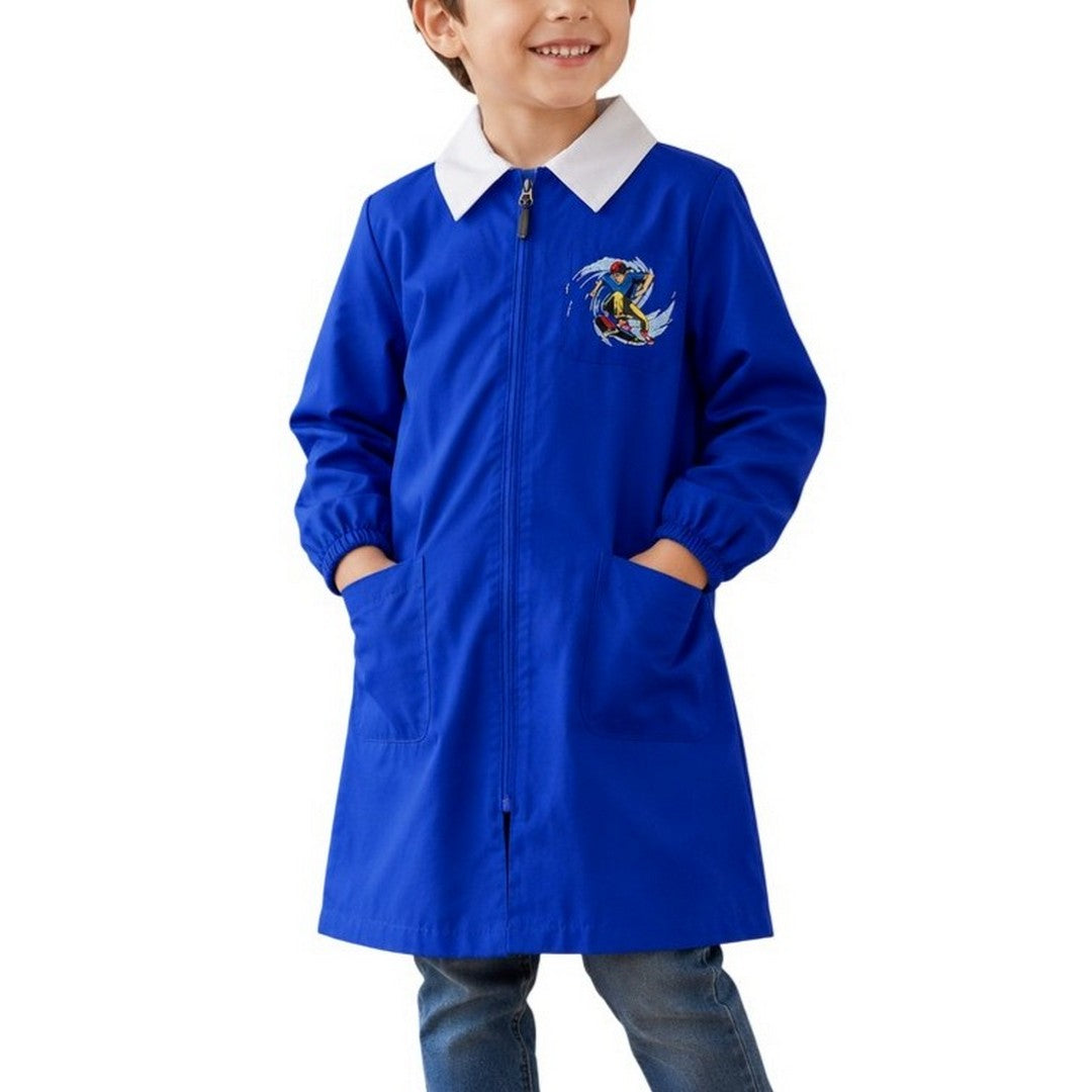Ambrosino Grembiule Scuola Bambino Bluette Con Zip
