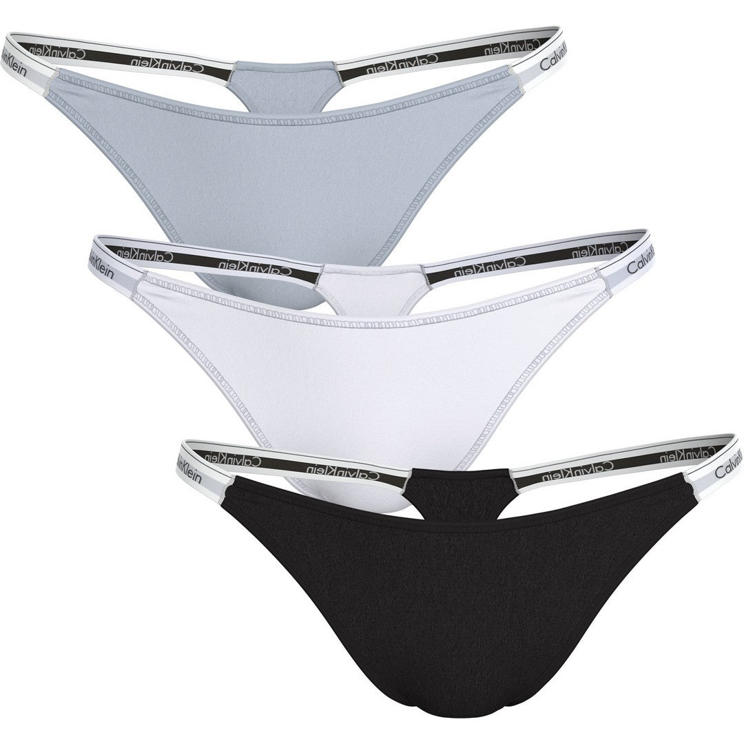 Calvin Klein Donna Dipped Thong 3Pk Perizoma Icon Logo LV00QD5394 - GG2