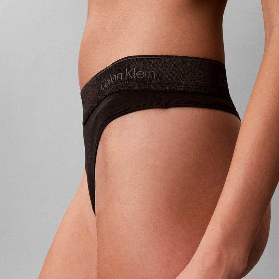 Calvin Klein Donna Thong-Icon Cotton Modal Me Black - LV00QF8826-UB1