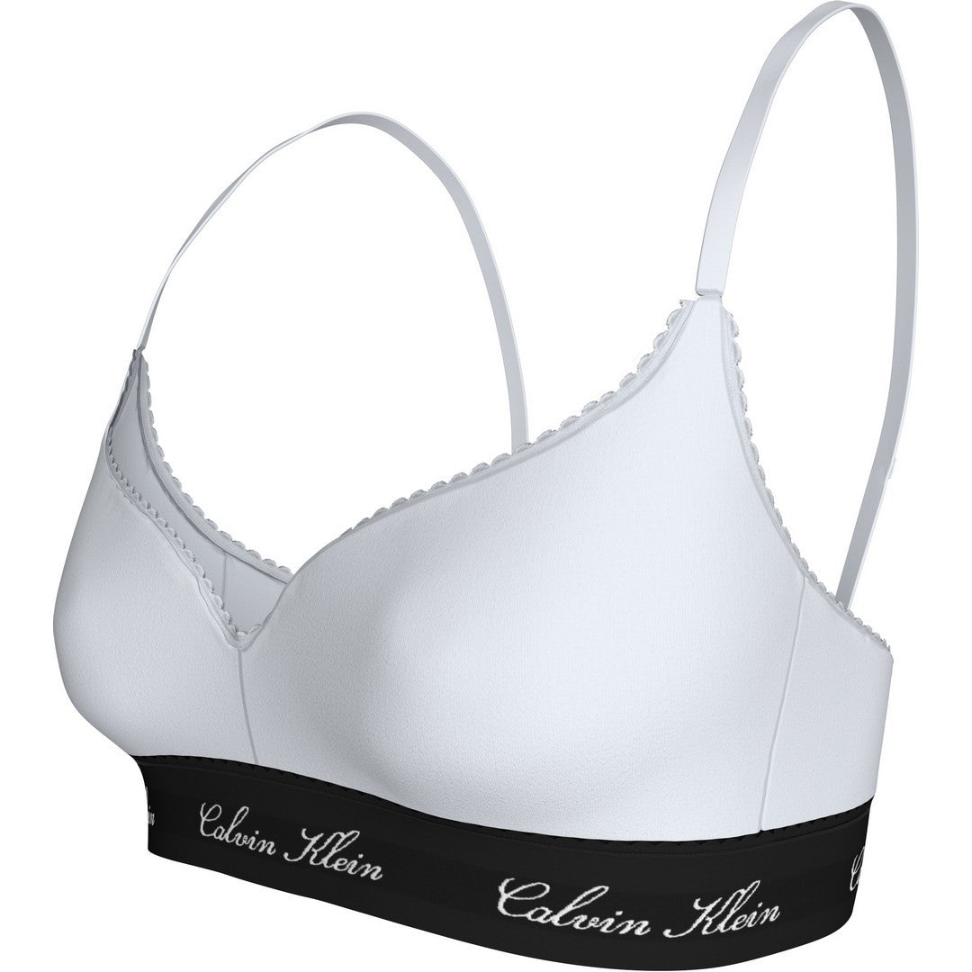 Calvin Klein Donna Lightly Lined Bralette Icon Cotton Modal - LV00QF9070-100