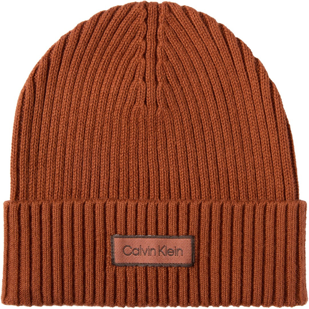 Calvin Klein Uomo Berretto Patch Chunky Rib Cotton Beanie - LV04D8053G-3GQ