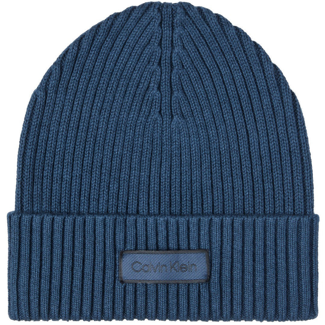 Calvin Klein Uomo Berretto Patch Chunky Rib Cotton Beanie - LV04D8053G-CEC