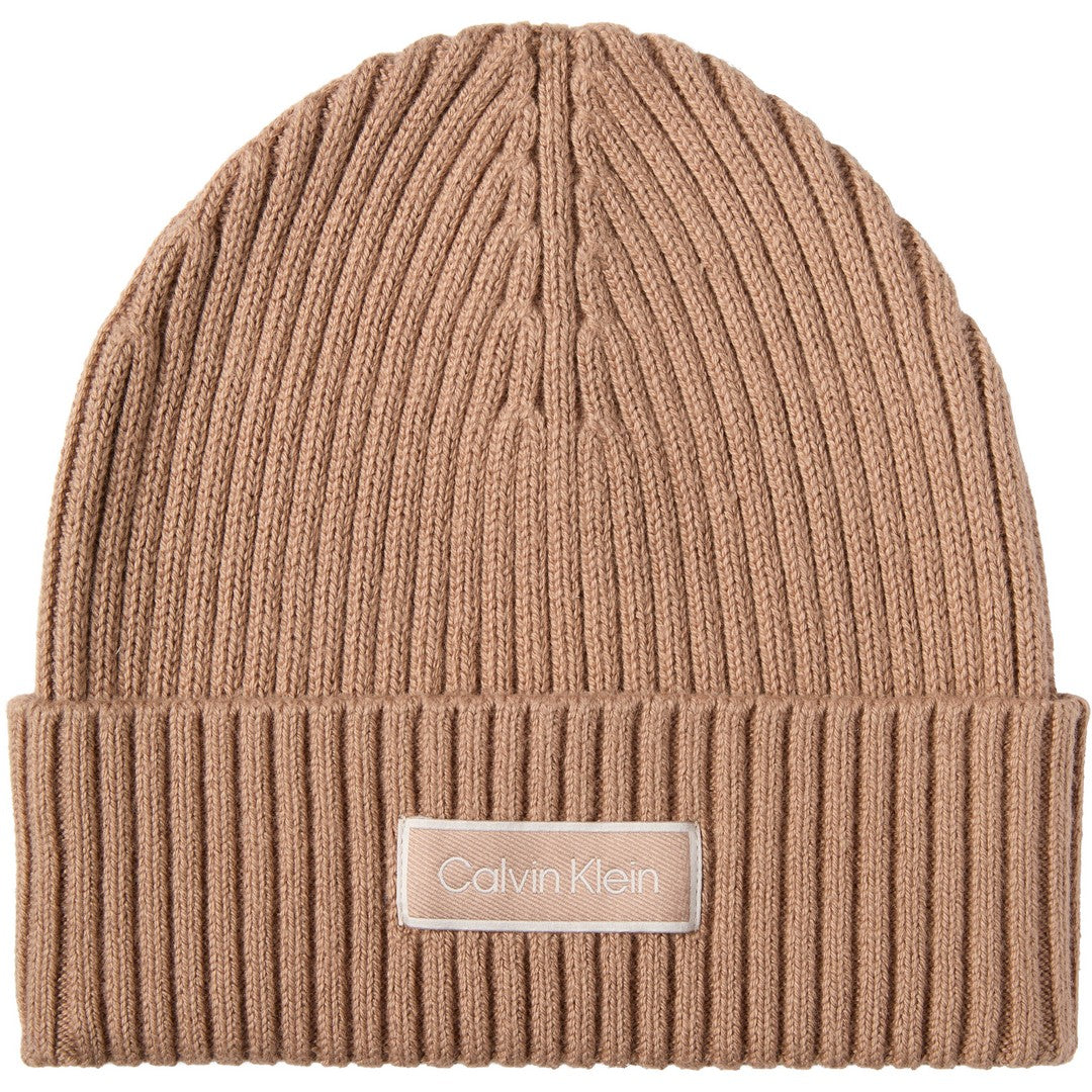 Calvin Klein Donna Berretto Patch Chunky Rib Cotton Beanie - LV04F8106G-ROD