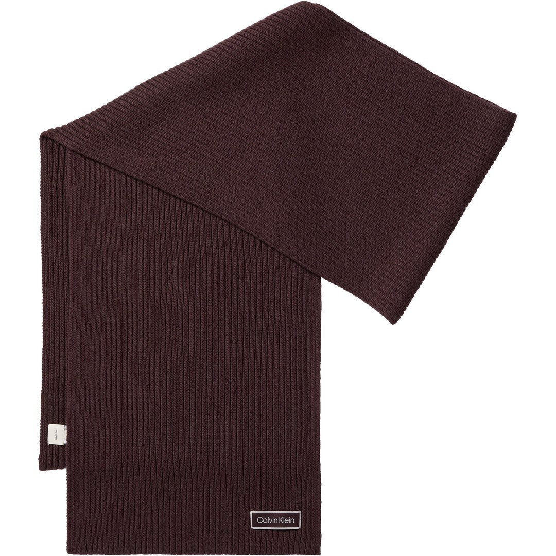 Calvin Klein Donna Sciarpa Patch Chunky Rib Ctn Knit Scarf - LV04F8107G-BAP