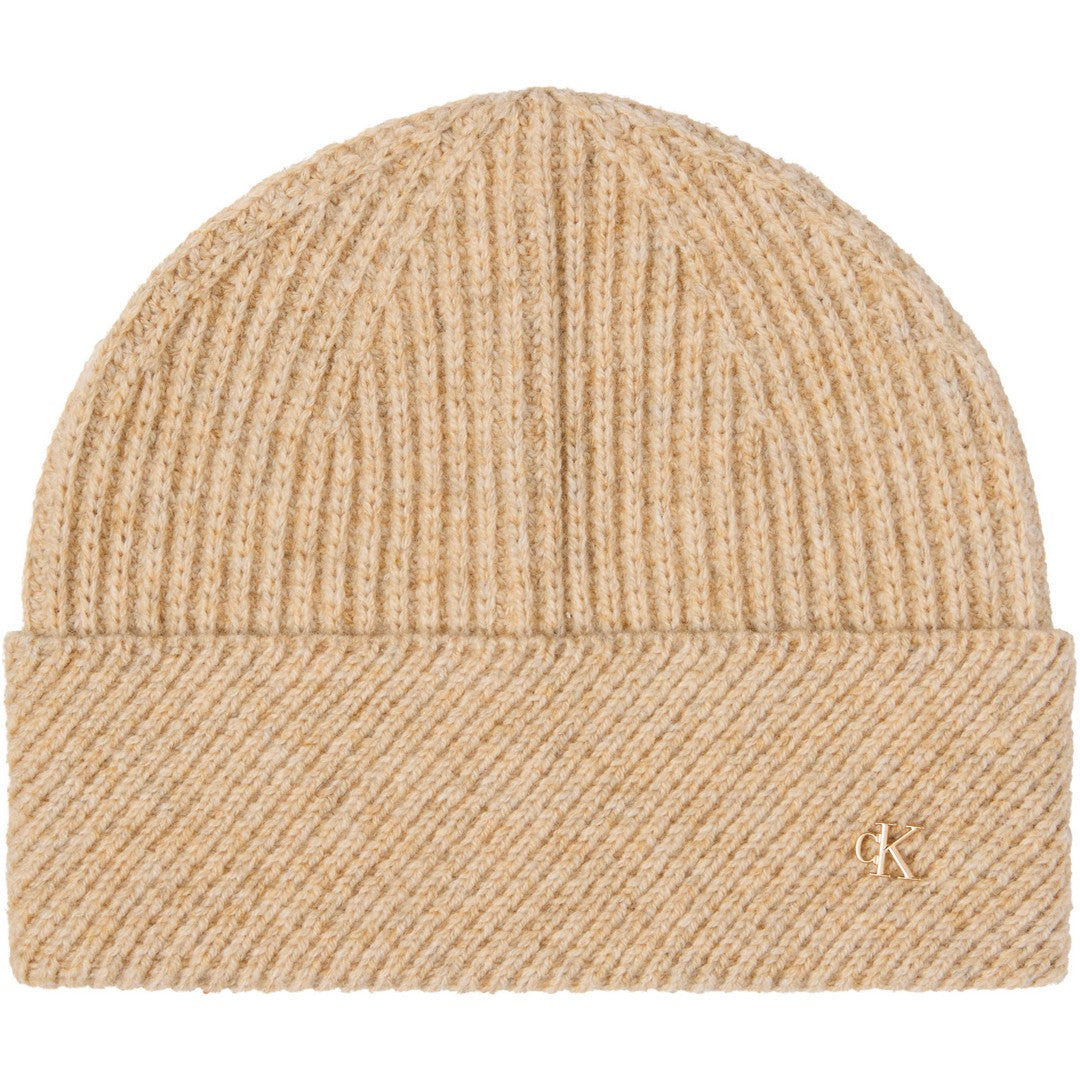Calvin Klein Donna Berretto Ck Metal Wool Slanted Rib Beanie - LV04F8118G-HG5