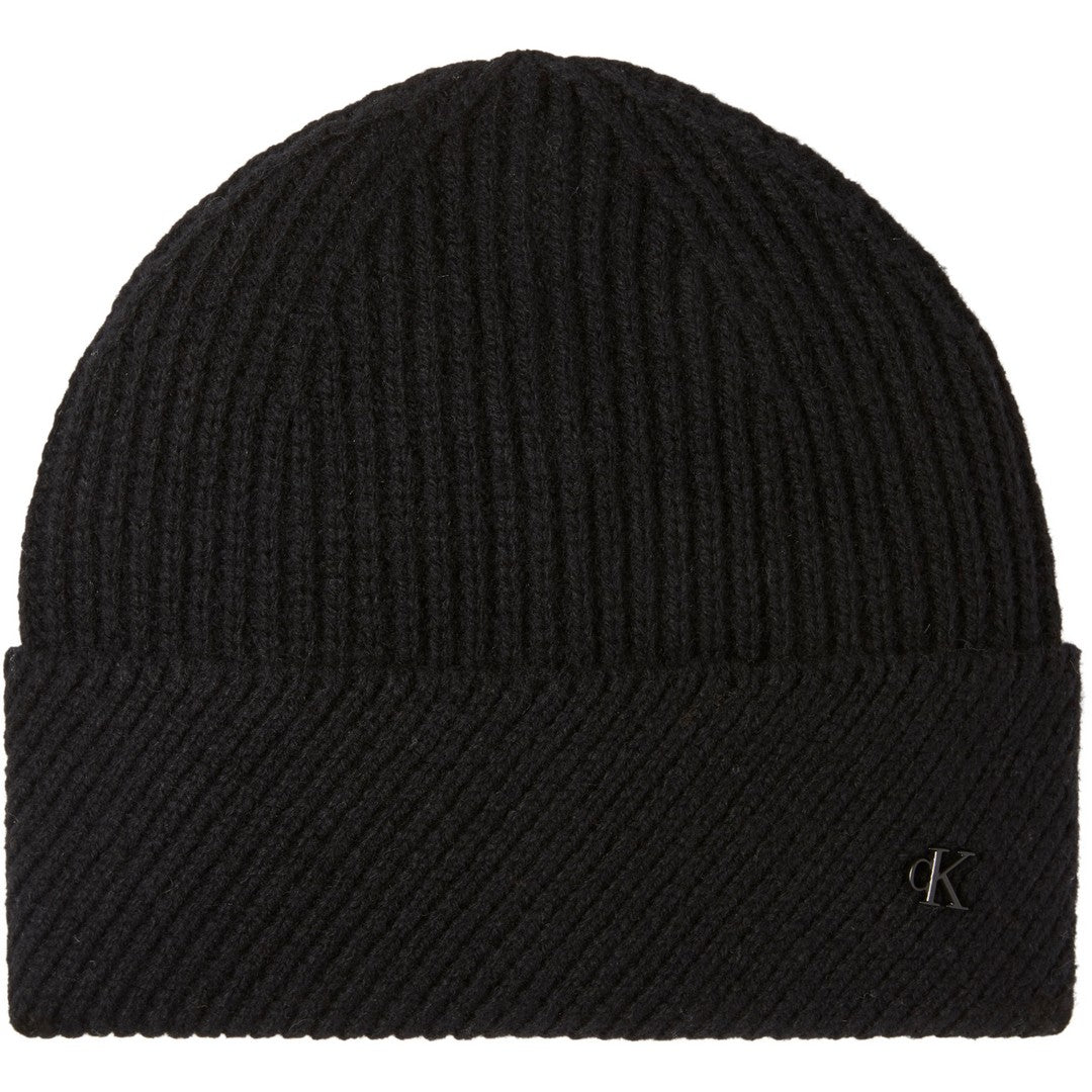 Calvin Klein Donna Berretto Ck Metal Wool Slanted Rib Beanie - LV04F8118G-UB1