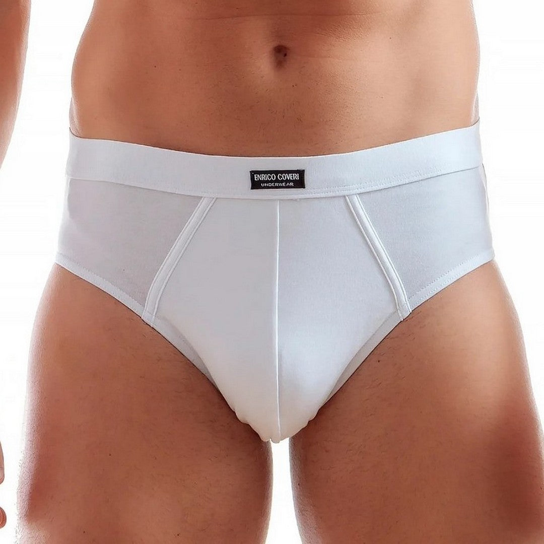 Enrico Coveri Slip Uomo Cotone Bielastico con Elastico Cotonato