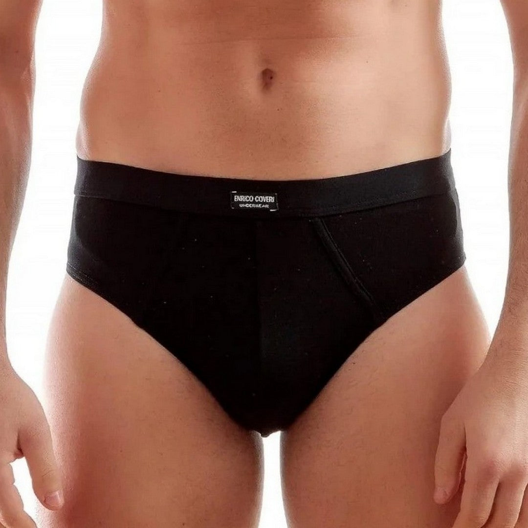 Enrico Coveri Slip Uomo Cotone Bielastico con Elastico Cotonato
