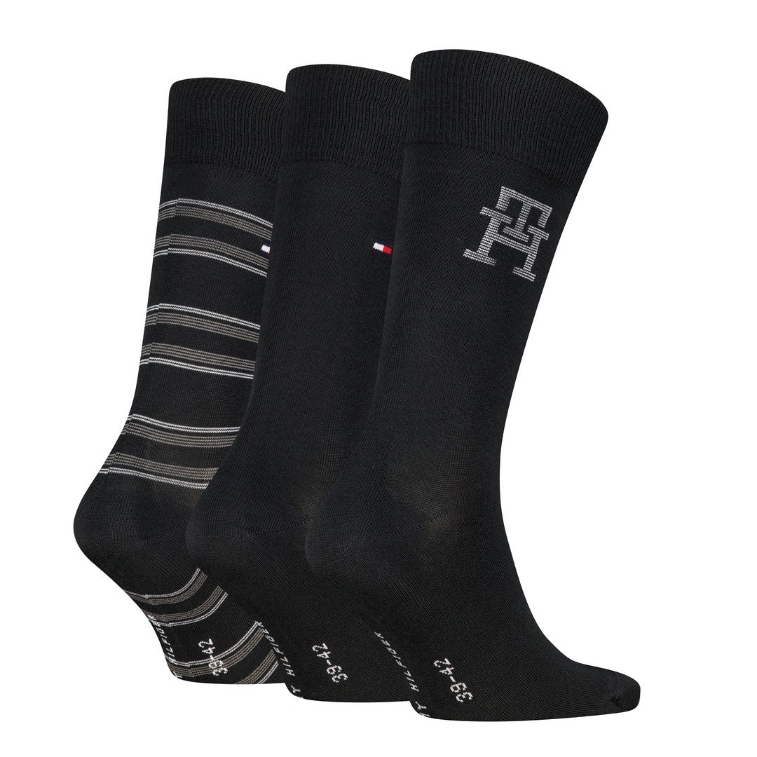 Tommy Hilfiger Uomo 3P Calze Corte Caldo Cotone Giftbox Monogram 701241159002