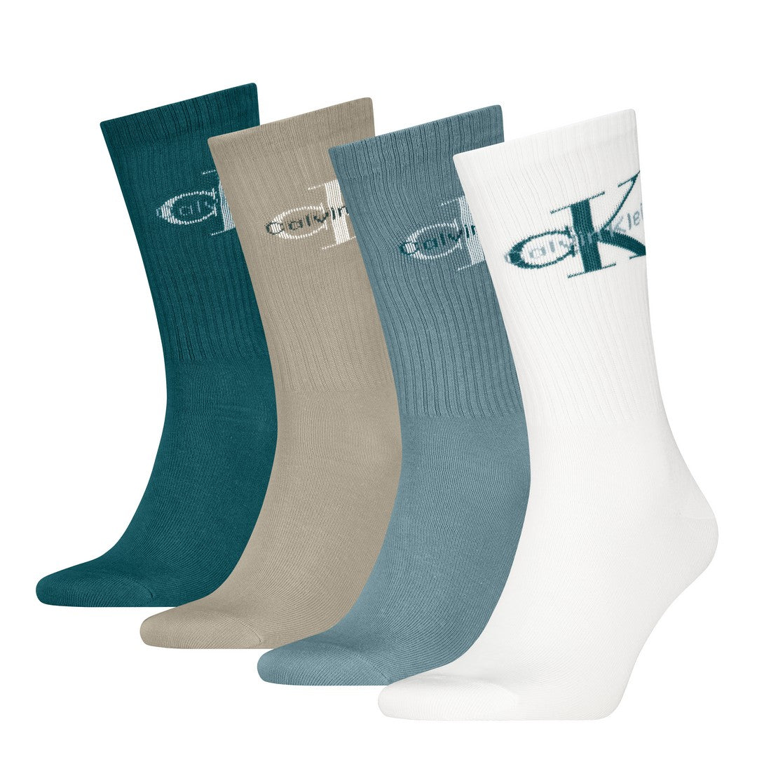Calvin Klein Uomo 4P Calze in Spugna Giftbox Monologo 701241258003801