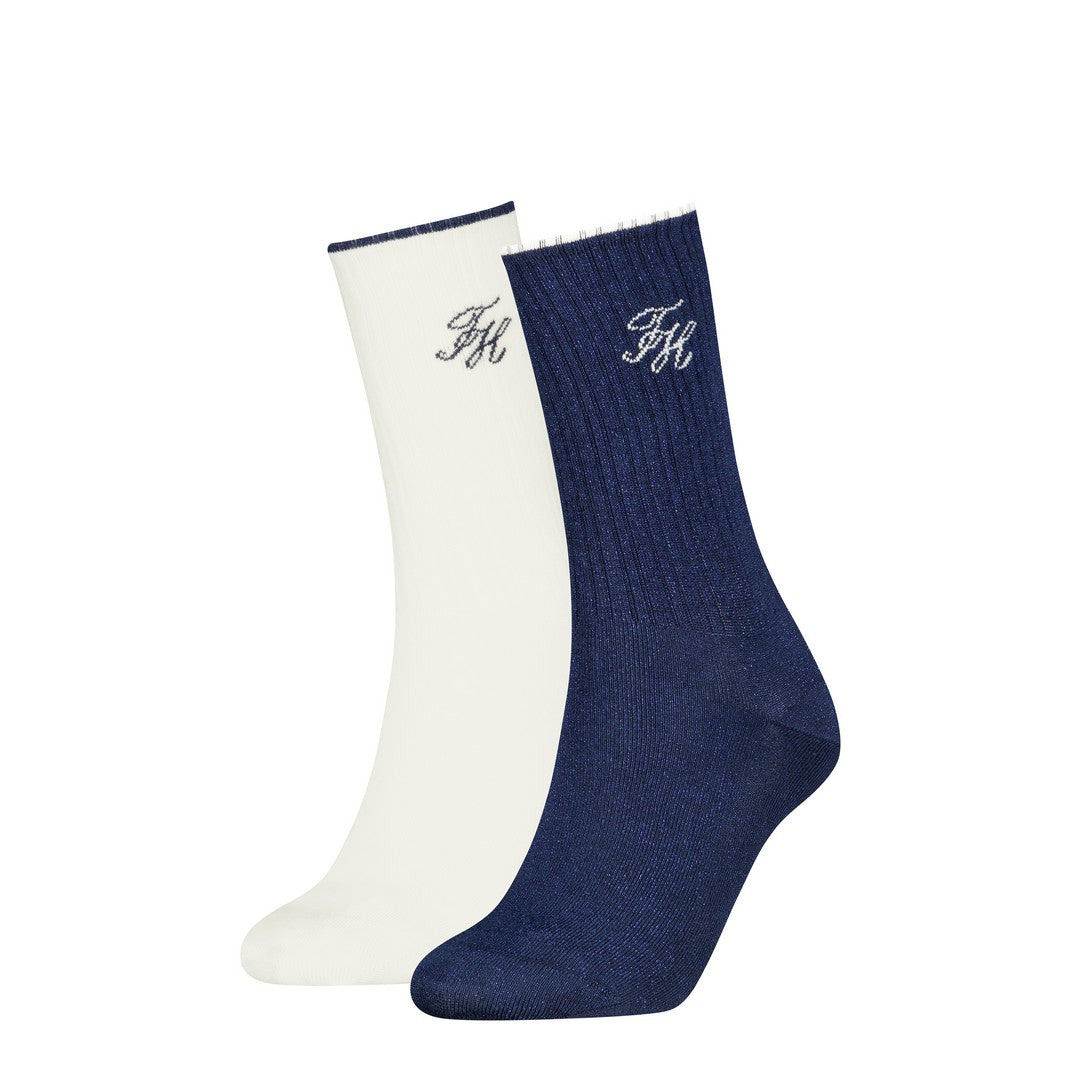 Tommy Hilfiger Donna Sock 2P Monogram Lurex