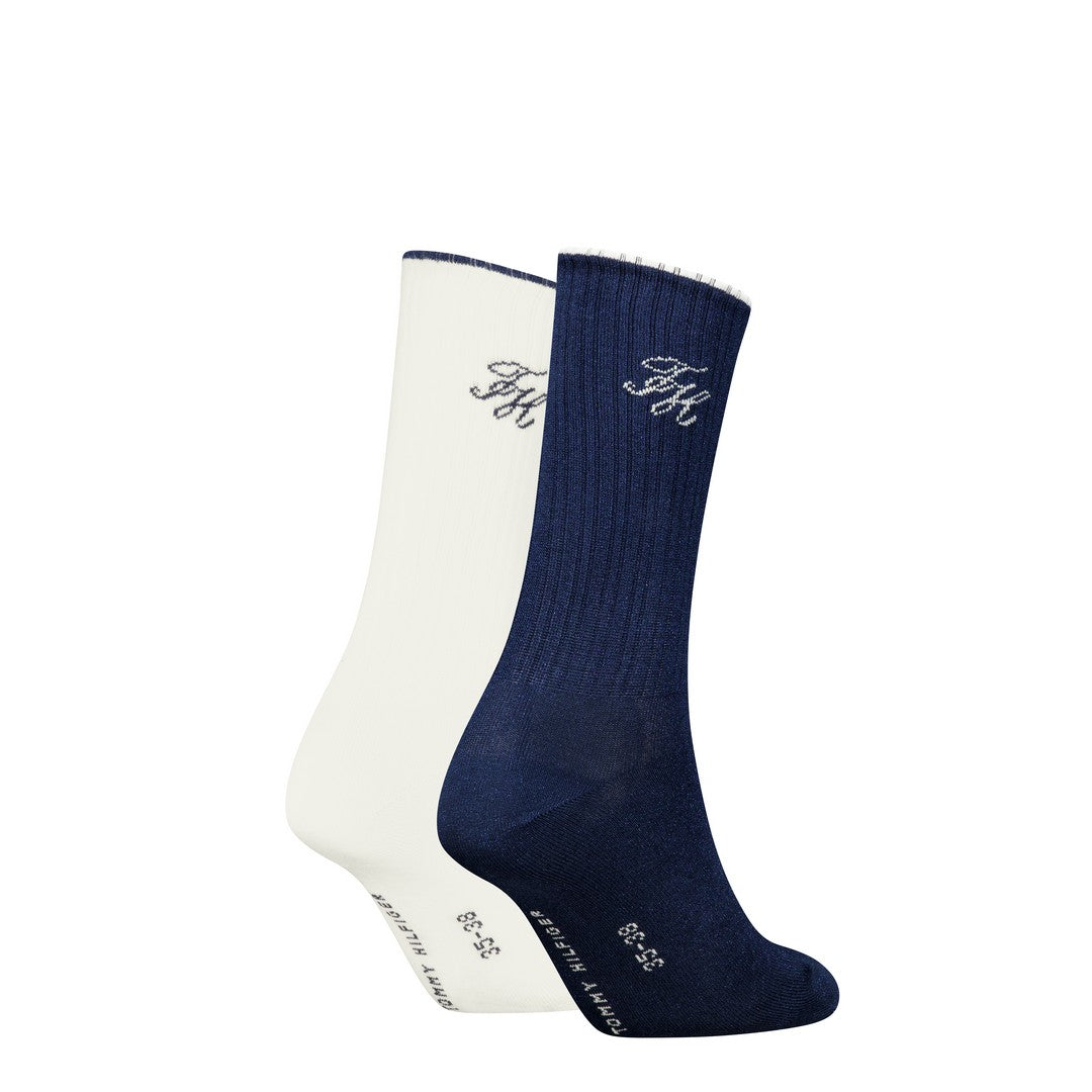 Tommy Hilfiger Donna Sock 2P Monogram Lurex