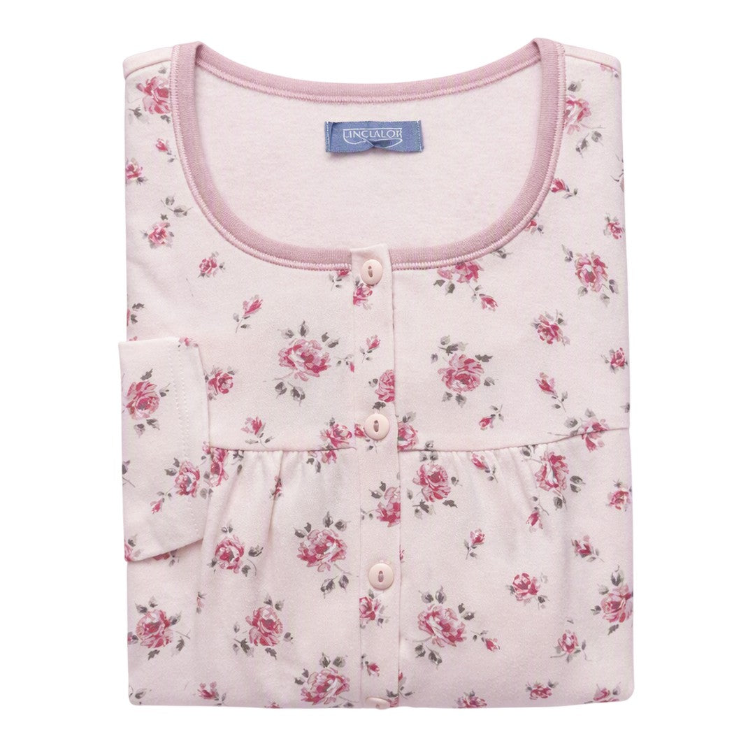 Linclalor Camicia da Notte Donna Taglie Calibrate in Caldo Cotone