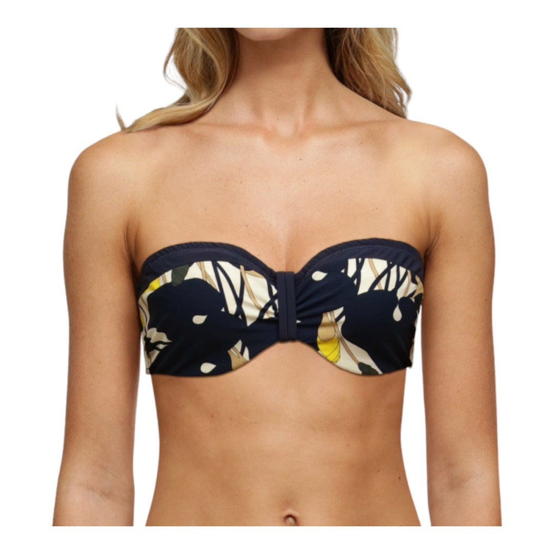 Chantelle Top Bikini Fascia Donna Ferro Flower Blu/Giallo - C18H60-03F