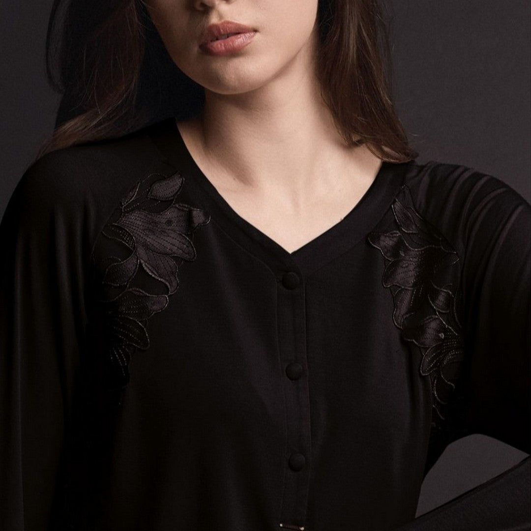 Lormar Pigiama Donna in Viscosa Pesante Manica Lunga Pantalone Lungo Couture
