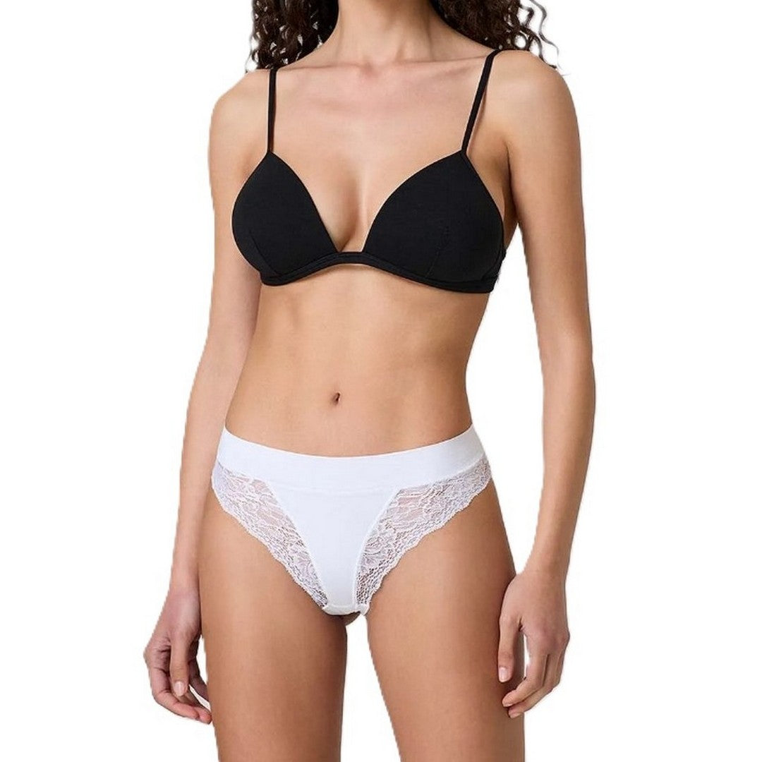 Jadea Slip Donna in Cotone Taglio Laser con Pizzo