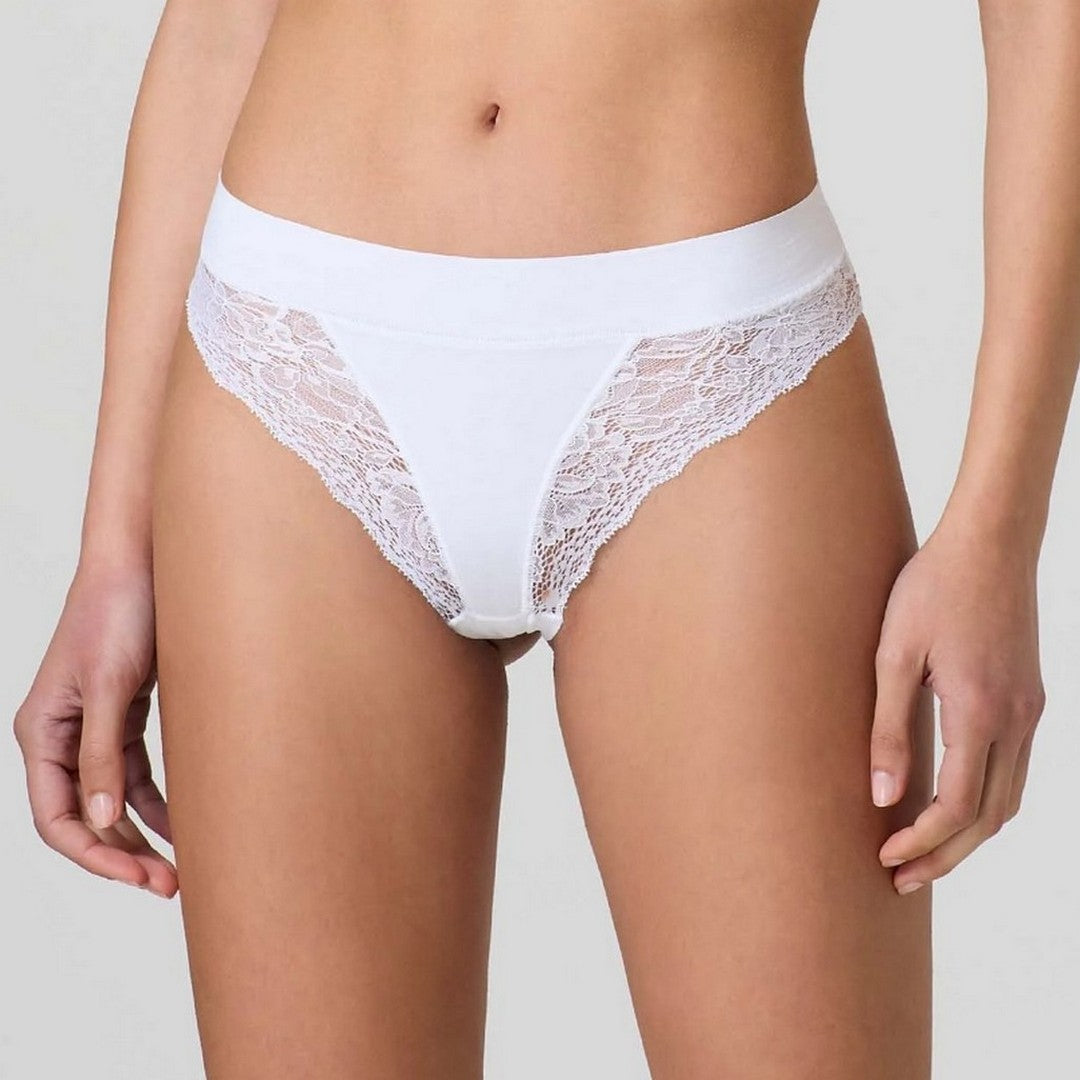 Jadea Slip Donna in Cotone Taglio Laser con Pizzo
