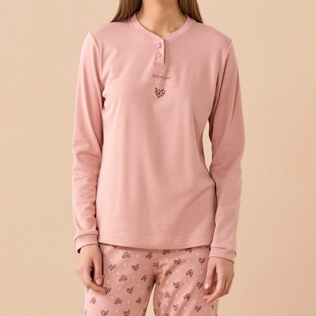 Noidinotte Pigiama Donna Caldo Cotone Felpato - FA009786