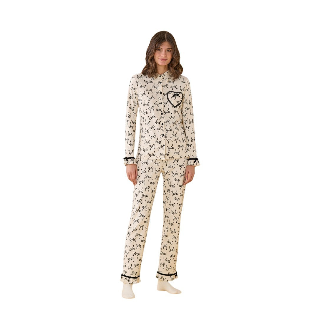Noidinotte Pigiama Aperto Donna Caldo Cotone - FA009810