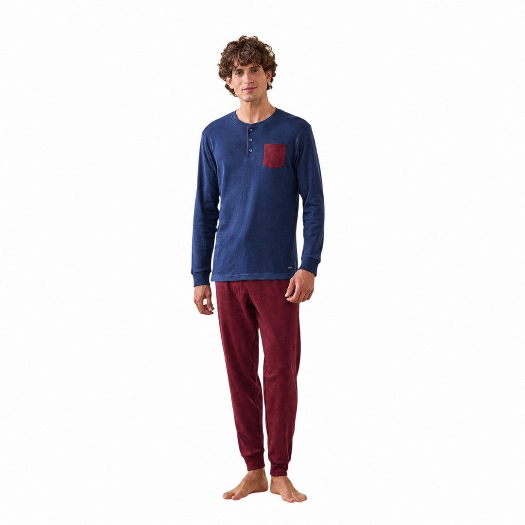 Noidinotte Pigiama Uomo Caldo Cotone - FC003313