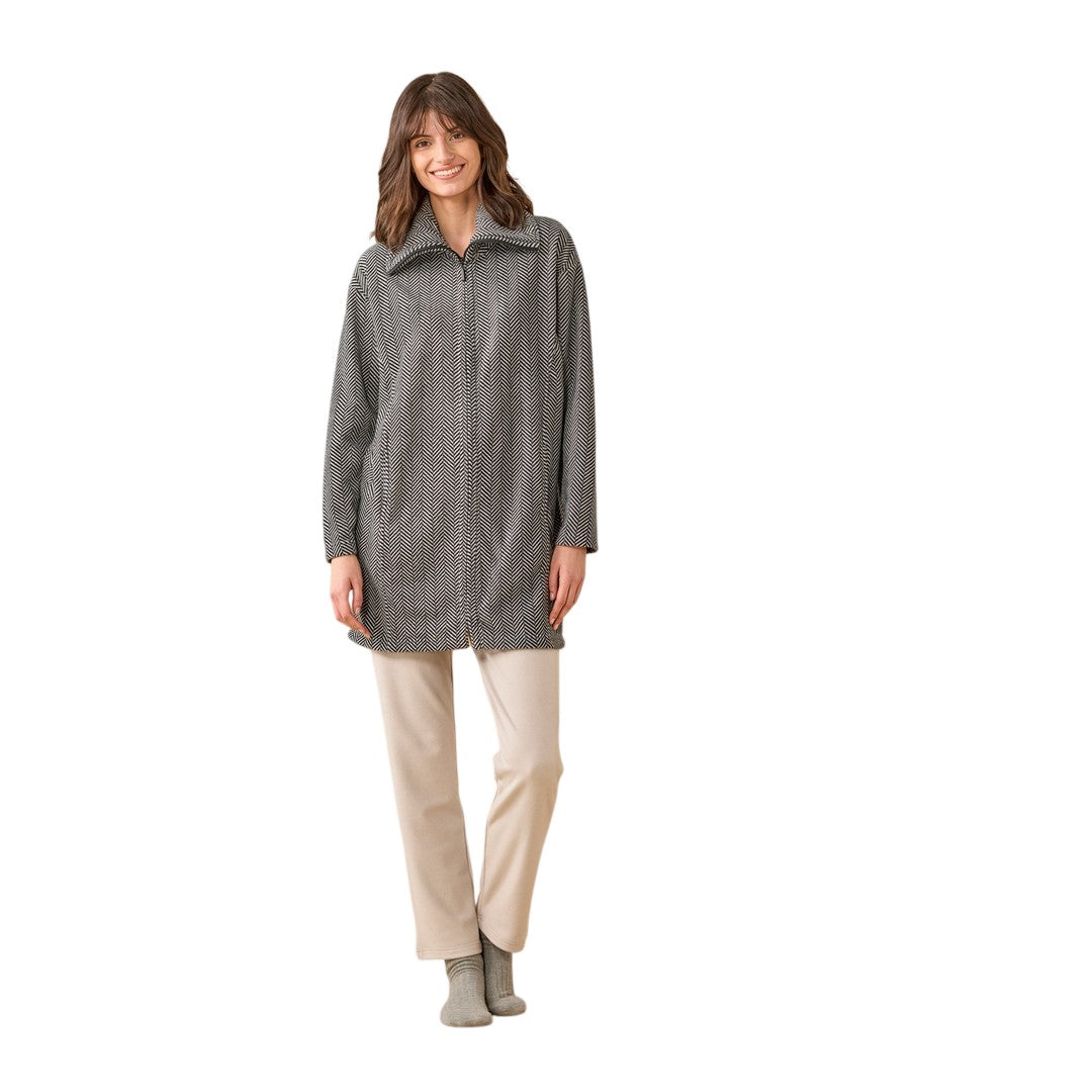 Noidinotte Vestaglia Donna Micropile con Zip - GE003157