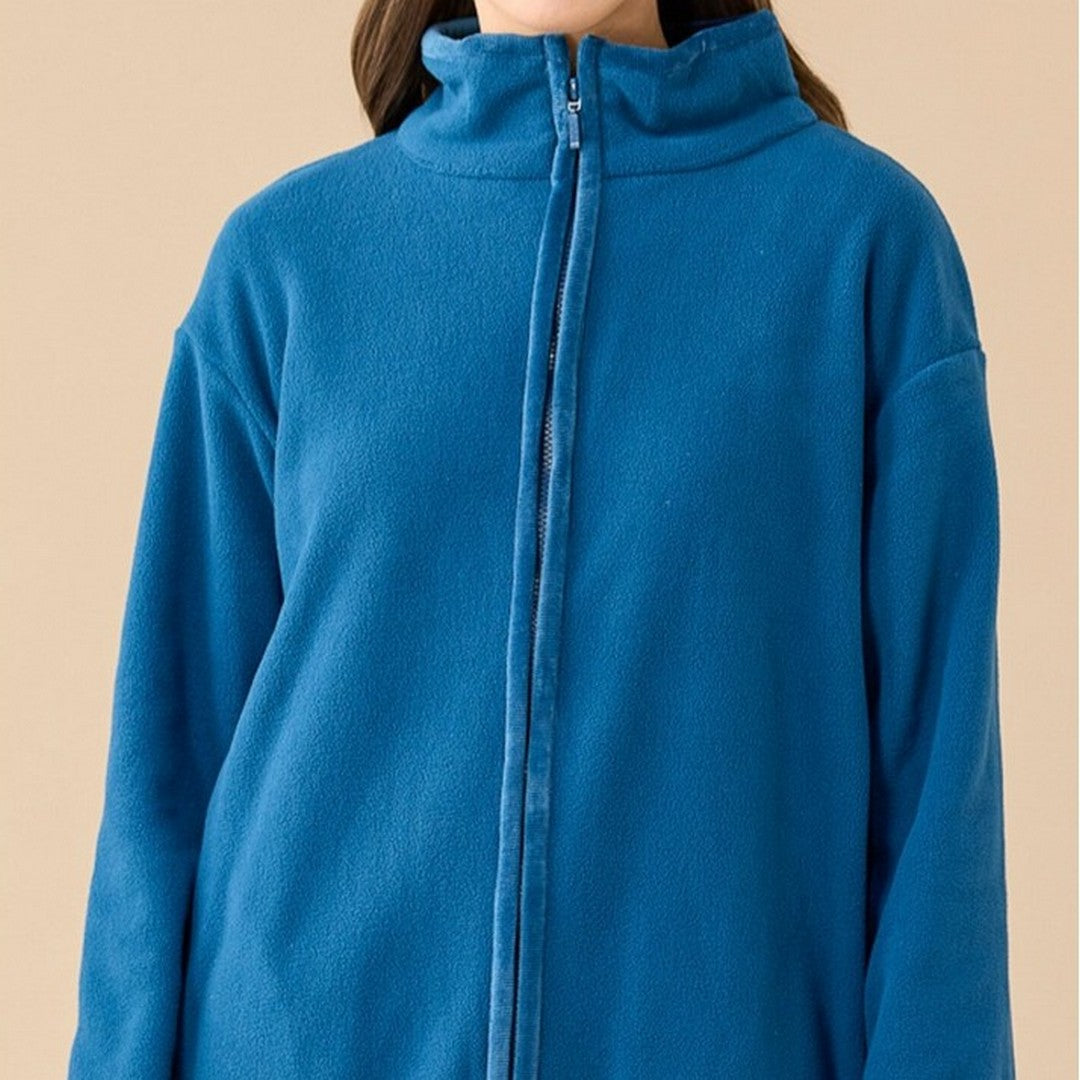 Noidinotte Vestaglia Donna Micropile Taglia Plus con Zip - GE003226