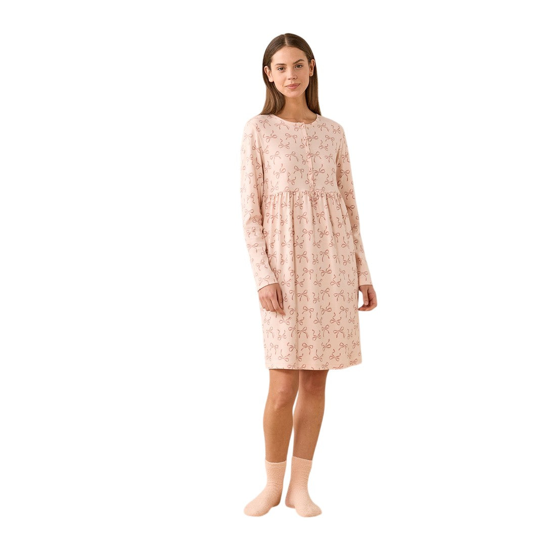 Noidinotte Camicia Da Notte Donna Caldo Cotone  - LA003630