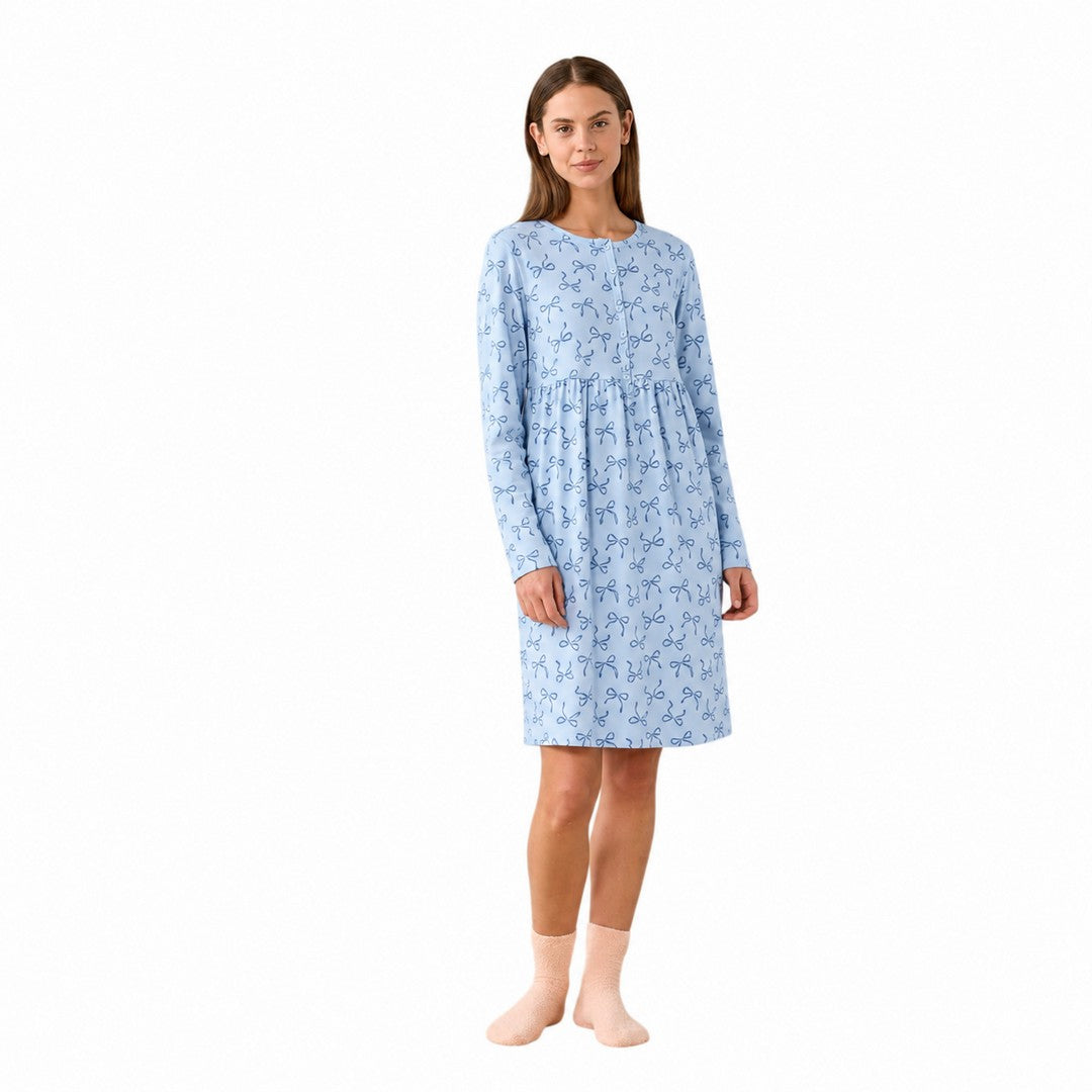 Noidinotte Camicia Da Notte Donna Caldo Cotone  - LA003630