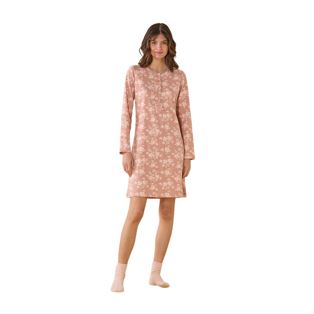 Noidinotte Camicia Da Notte Donna Caldo Cotone - LA003657