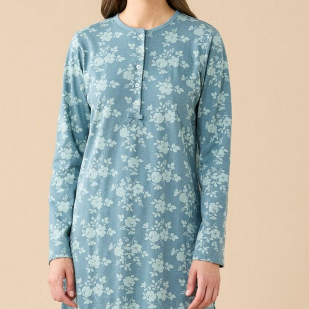 Noidinotte Camicia Da Notte Donna Caldo Cotone - LA003657