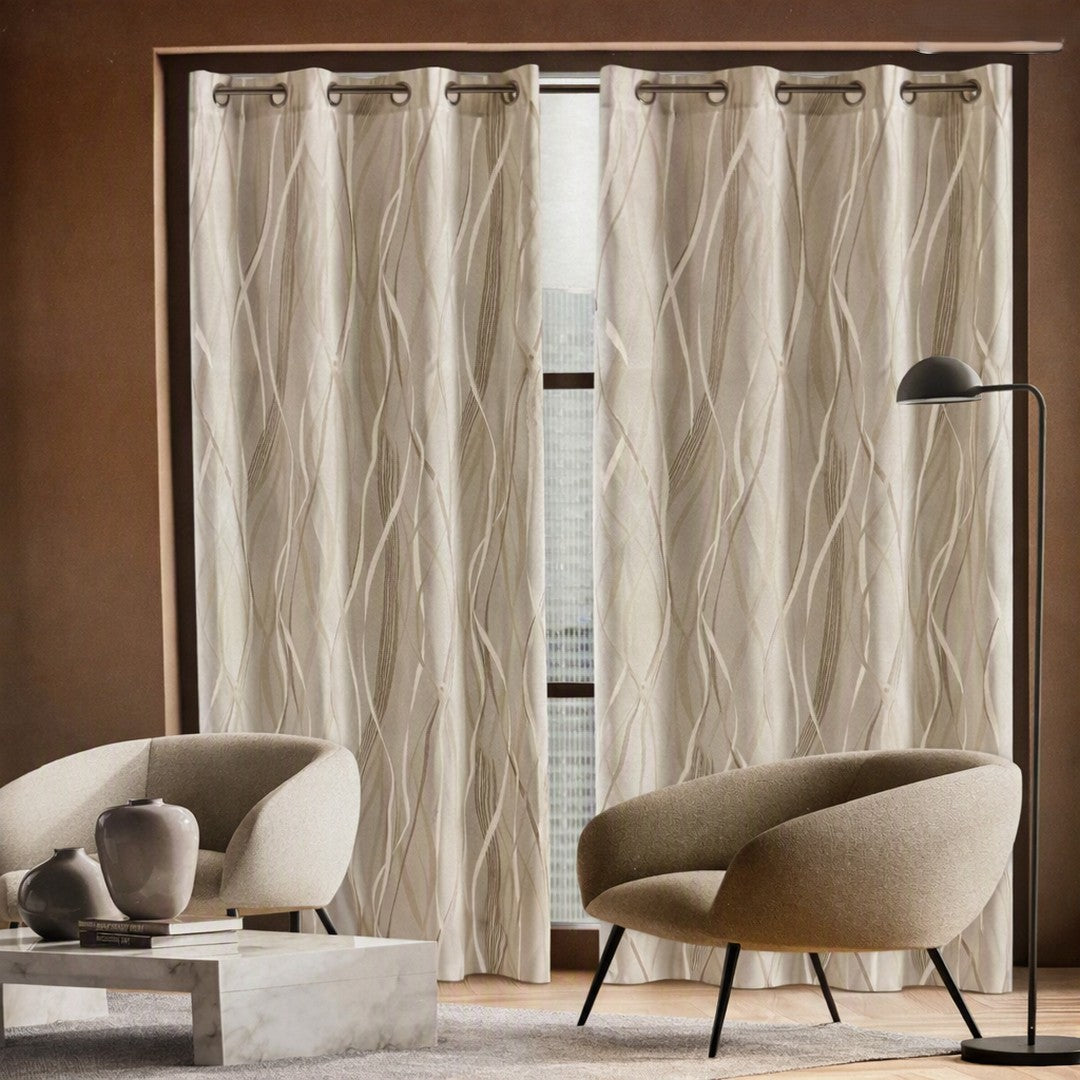 Linea Oro Pannello Tenda Devoreh con Borchie Isla ZG0931