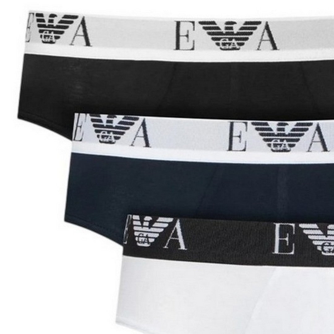 Emporio Armani Uomo 3 Pack Slip Logo Cotone Elastico - EM000258 AF14131 M0042
