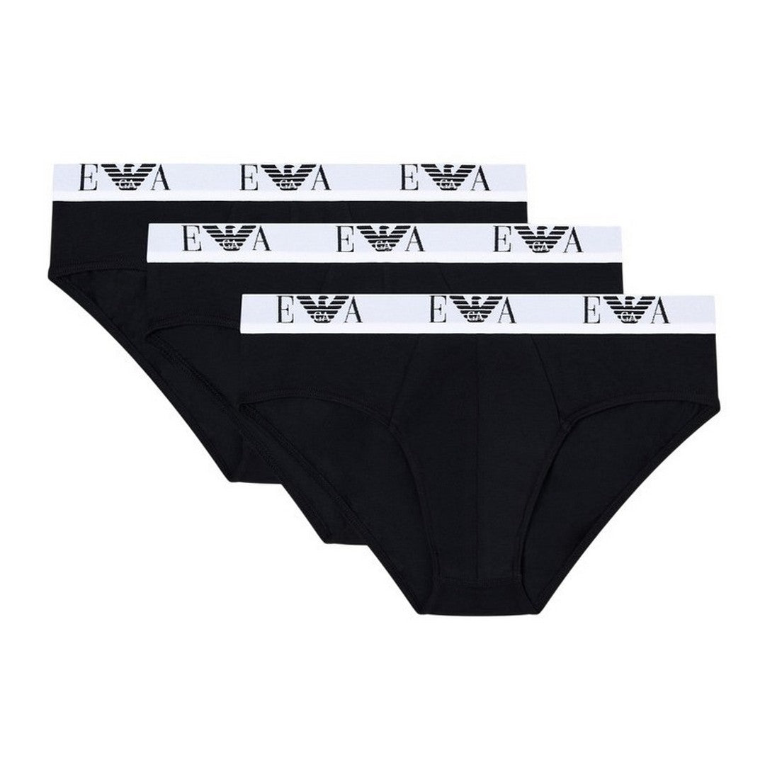 Emporio Armani Uomo 3 Pack Slip Logo Cotone Elastico - EM000258 AF14131 MC061
