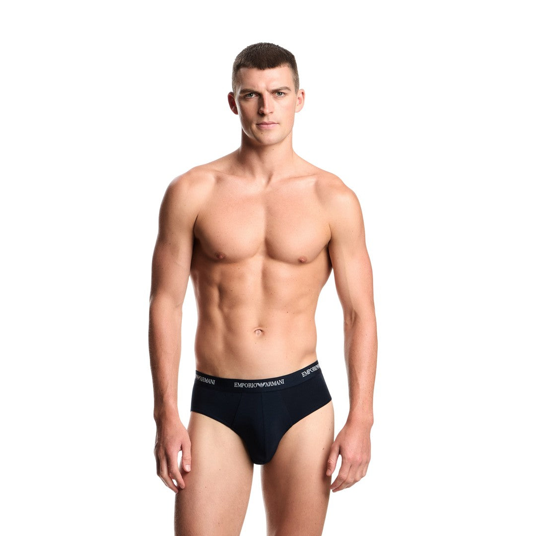 Emporio Armani Uomo 3 Pack Slip Jersey Stretch - EM000258 AF14132 MB139