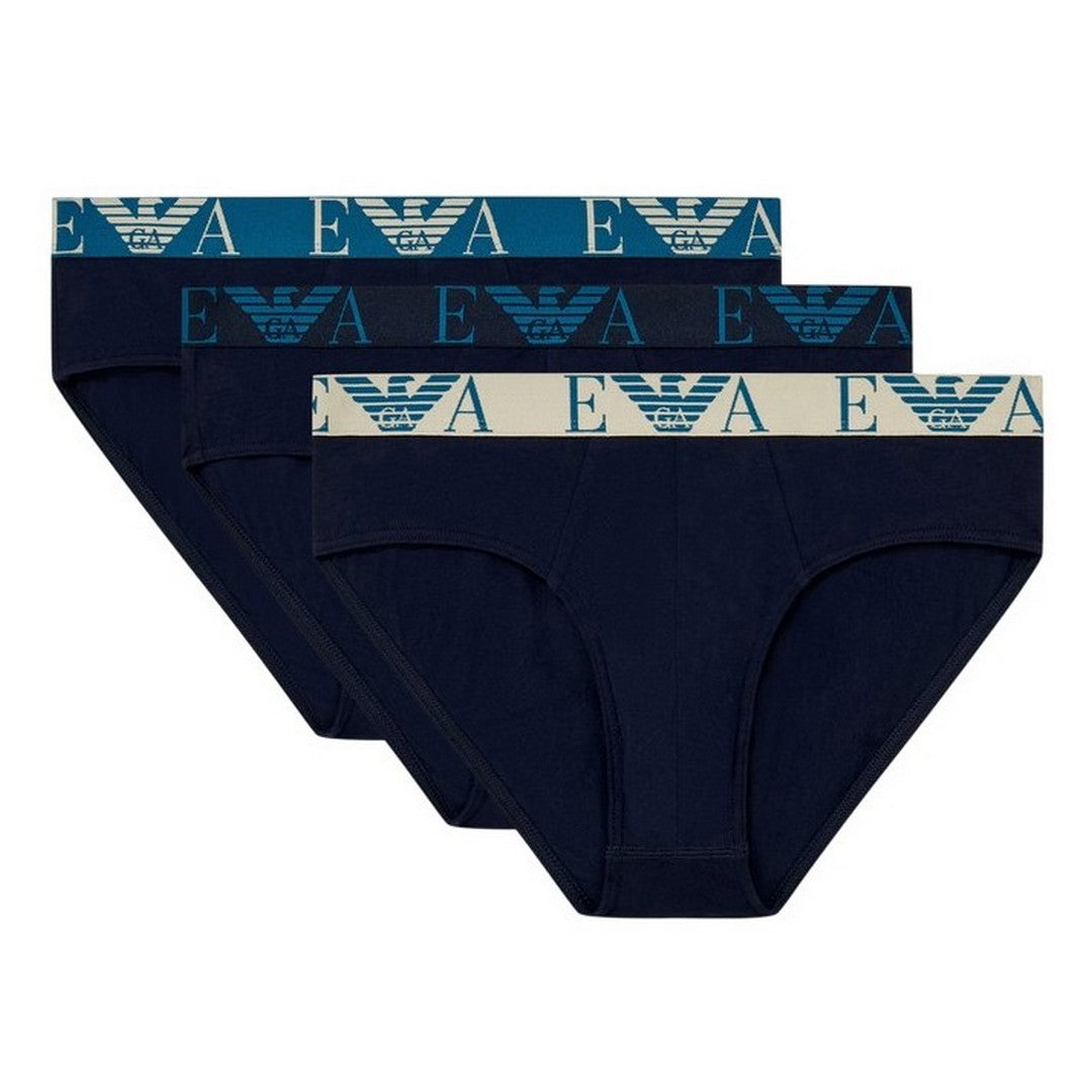 Emporio Armani Uomo 3 Pack Slip in Cotone Monogram - EM000258 AF25018 MB139