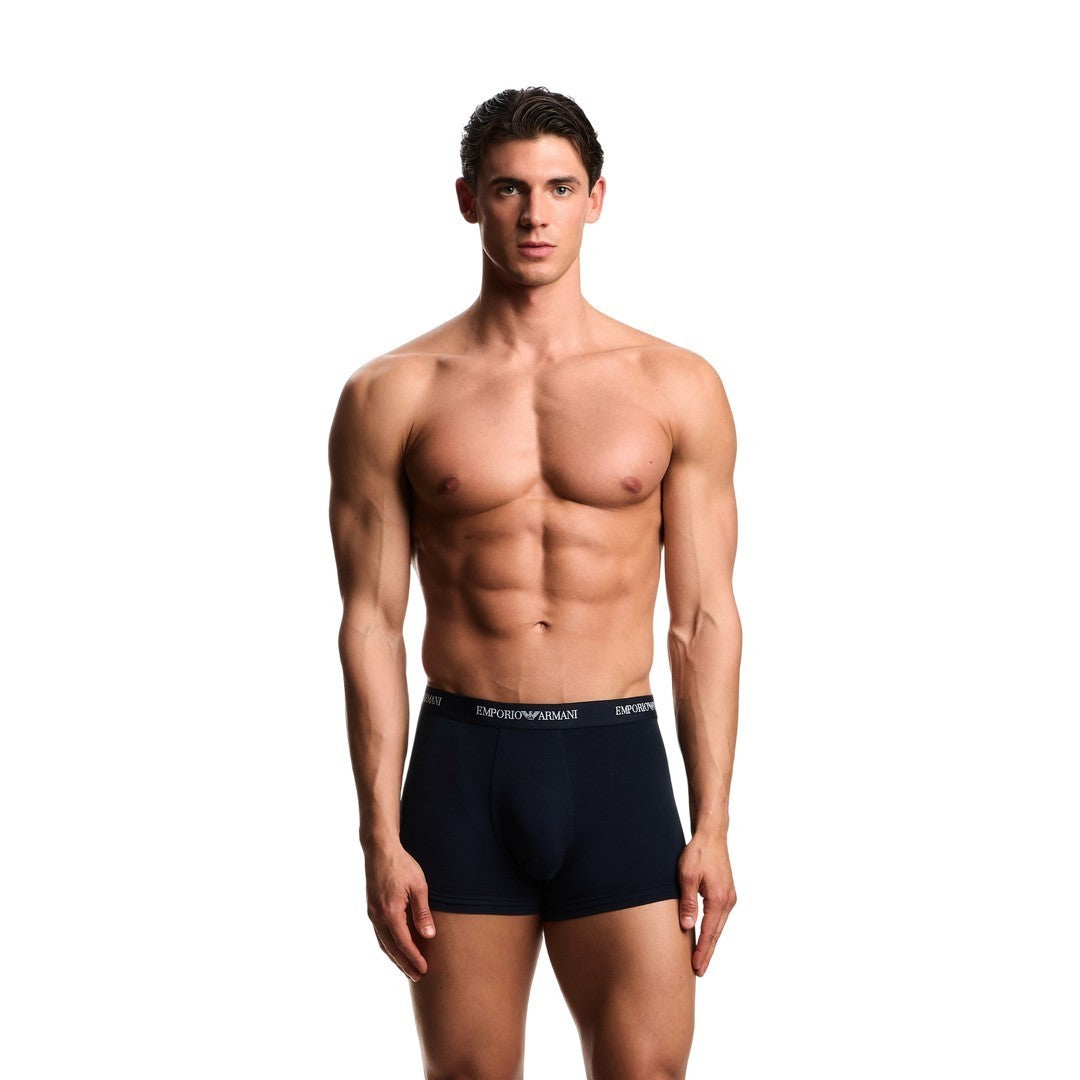 Emporio Armani Uomo 3 Pack Boxer Cotone Elastico - EM000259 AF14132 MB139