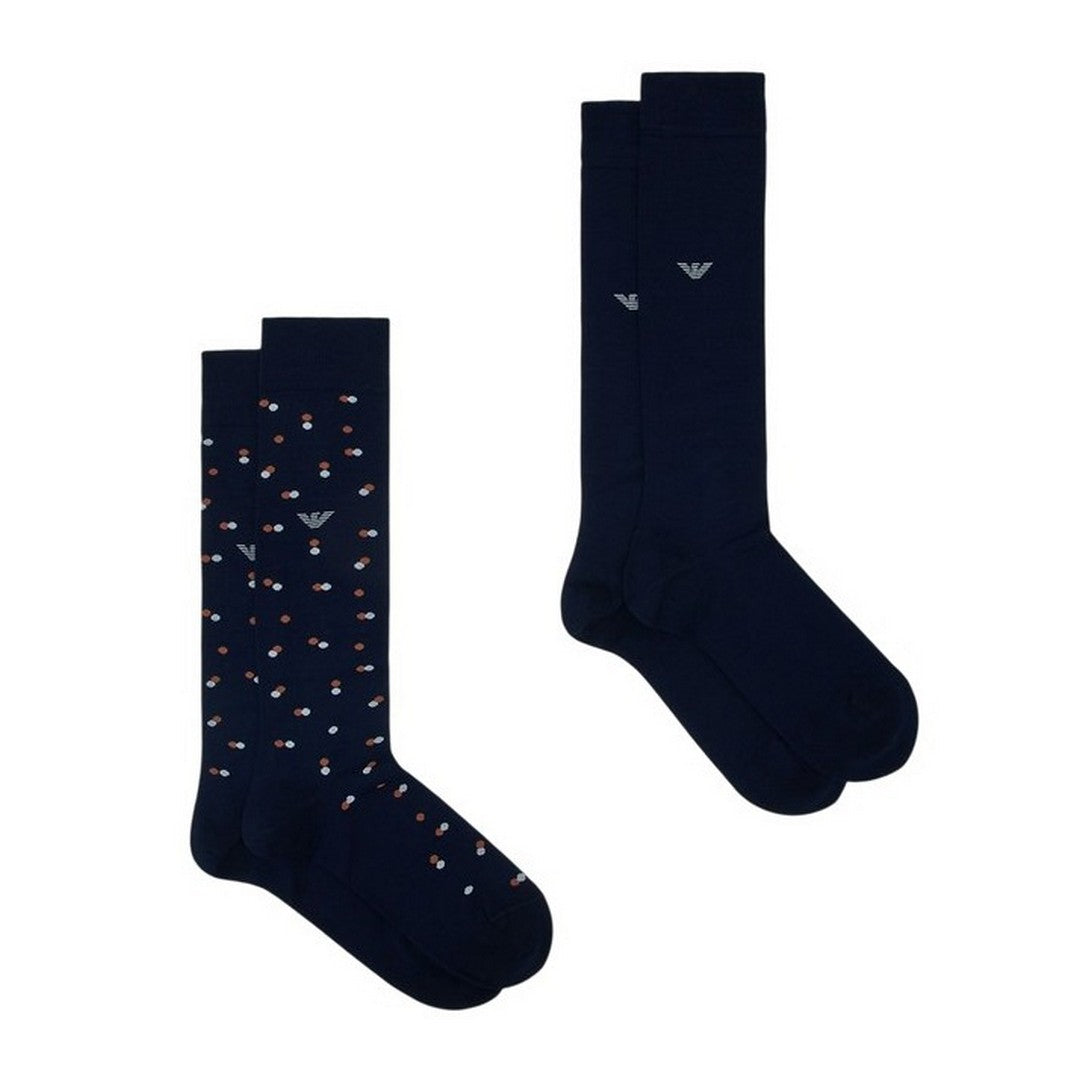 Emporio Armani Uomo 2 Pack Calze Lunghe Caldo Cotone - EM000545 AF25459 MB657