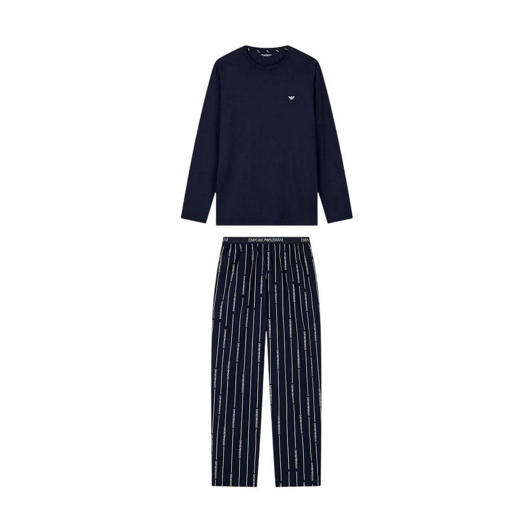 Emporio Armani Uomo Pigiama Lungo in Cotone - EM000614 AF25043 MB683