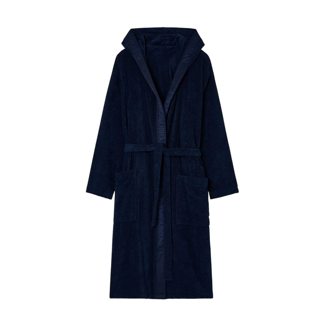 Emporio Armani Accappatoio Spugna Cappuccio Uomo - EM002255 AF25032 UB102