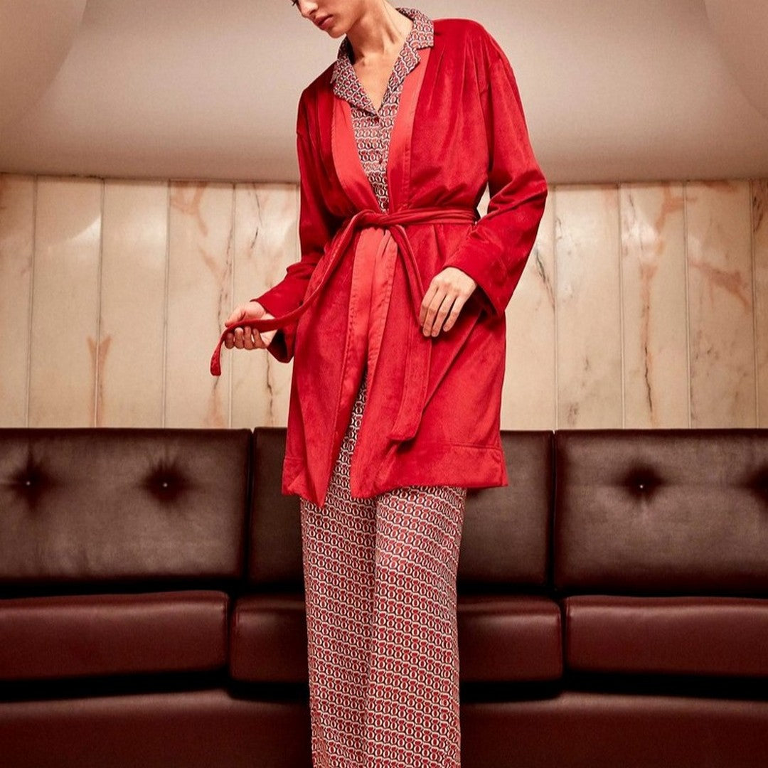 Gisela Giacca Corta Donna in Peluche Jacquard 20445