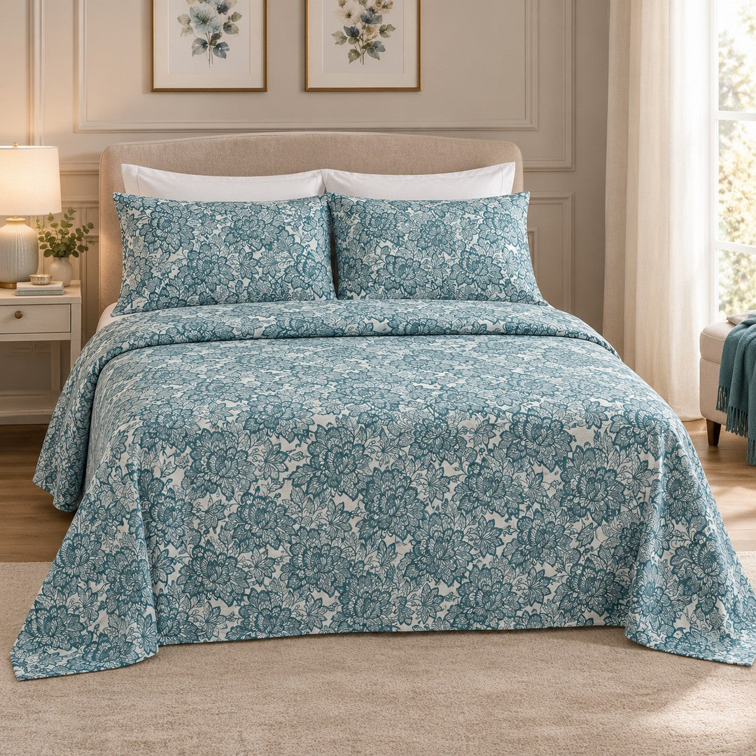 Riviera Riana Completo Letto Soffice Cotone Caldo Stampato Matrimoniale LN1822