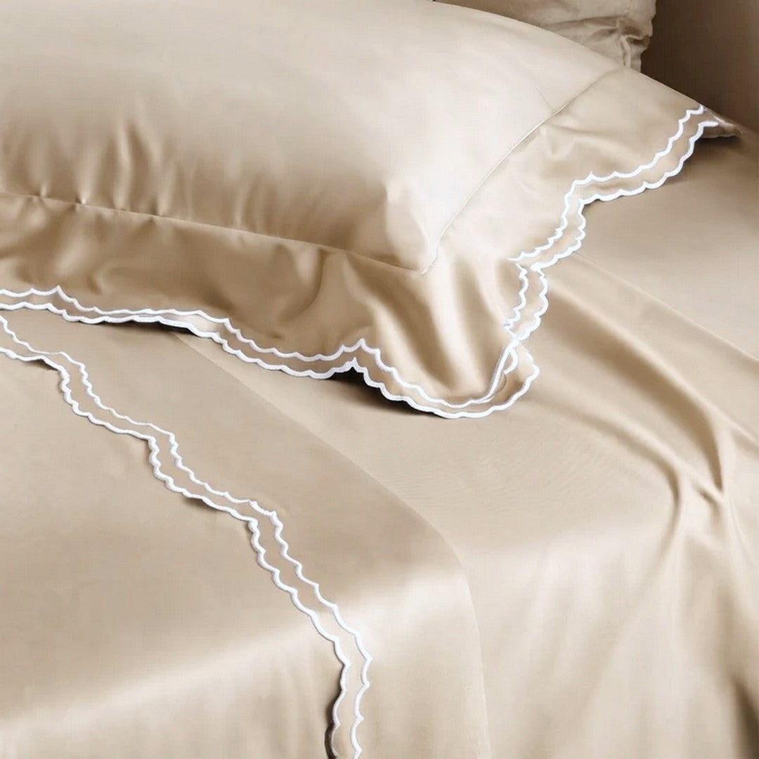 Riviera Sofia Completo Letto Percalle Smerlato Matrimoniale LN1826