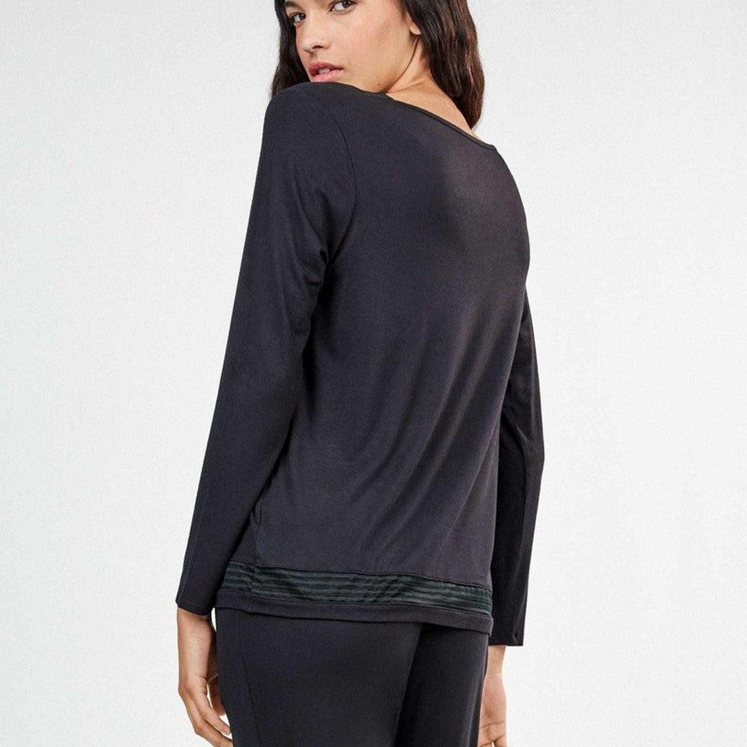Gisela Pigiama Donna Lungo in Viscosa Stretch Dettagli in Pizzo 20446
